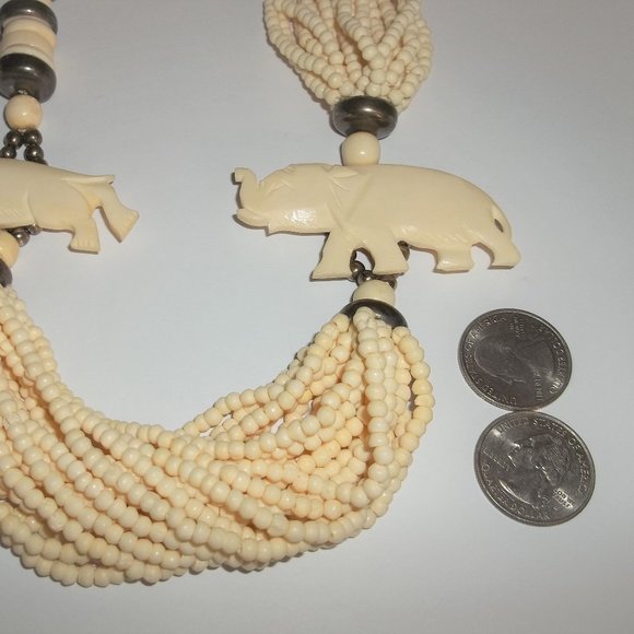 VINTAGE, Elephant Necklace, Vintage Elephant Necklace, Necklace, Elephant 7753 - Picture 5 of 12